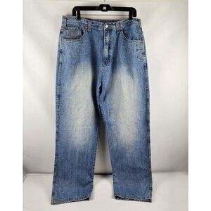 Vintage DEF JAM Univ Jeans Mens 38x34 Blue Denim Baggy Loose Hip Hop Skate Y2K